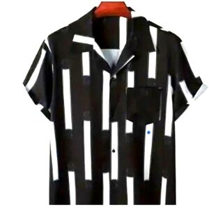 NEW MEN CASUAL SHORT SLEEVE BUTTON DOWN SHIRT SIZE 2XL - 44